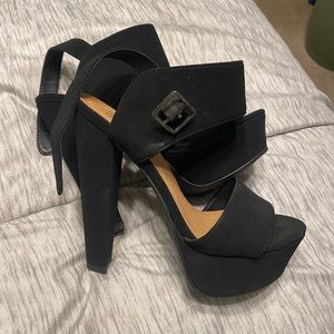 Black platform heels